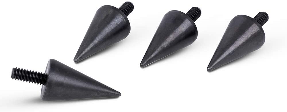Blackened Steel Speaker Spikes 1/4 20 UNC 20mm dia- Set of 4